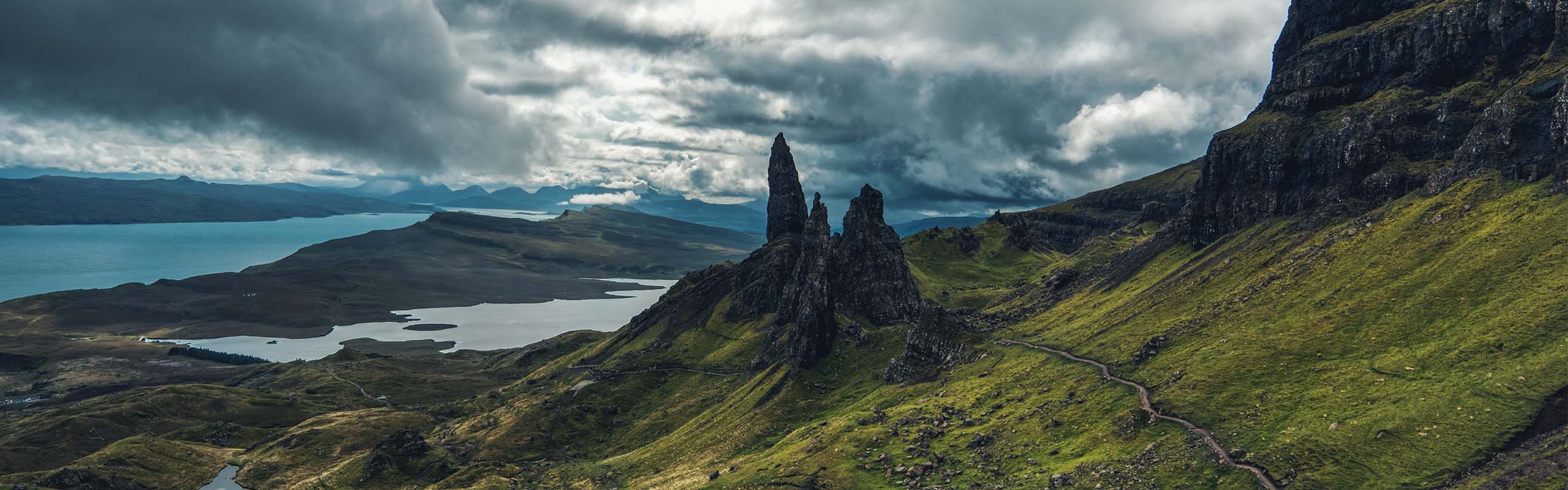 The dramatic rock formations of the Old Man of Storr in Skye