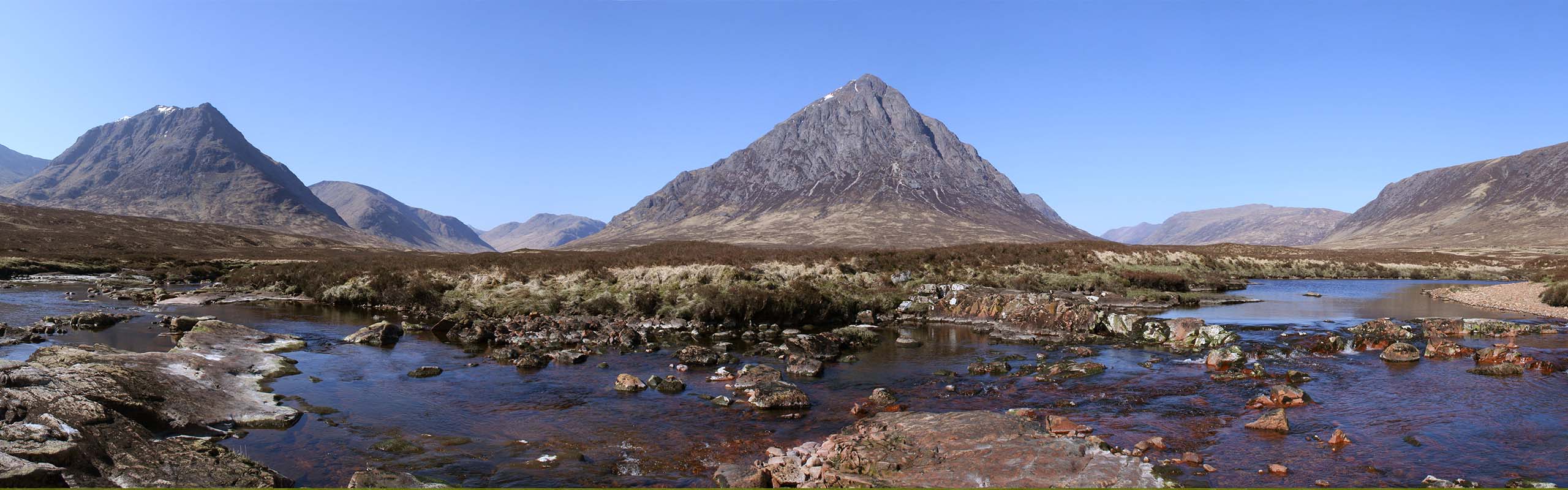 Ranoch Moor and its mountains in Scotland