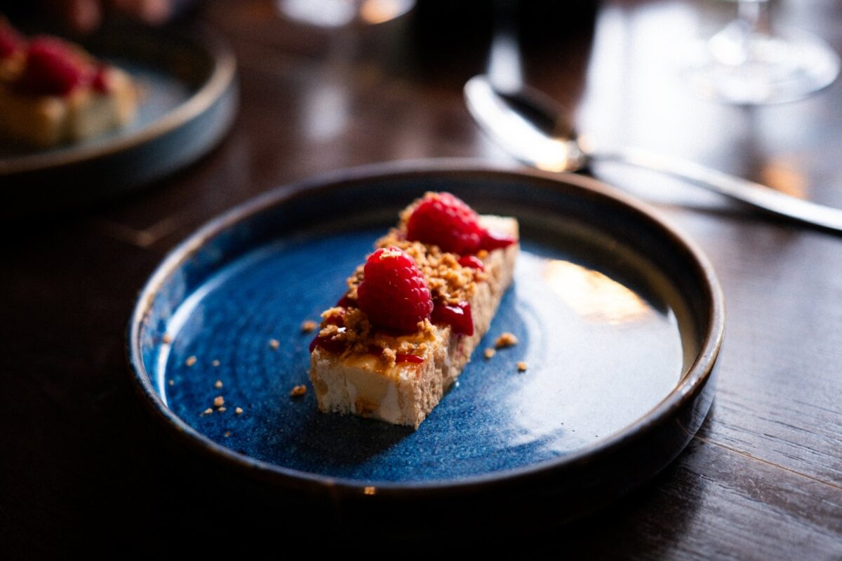 highland-reset-13-nomadic-highlands Dessert served on a blue plate